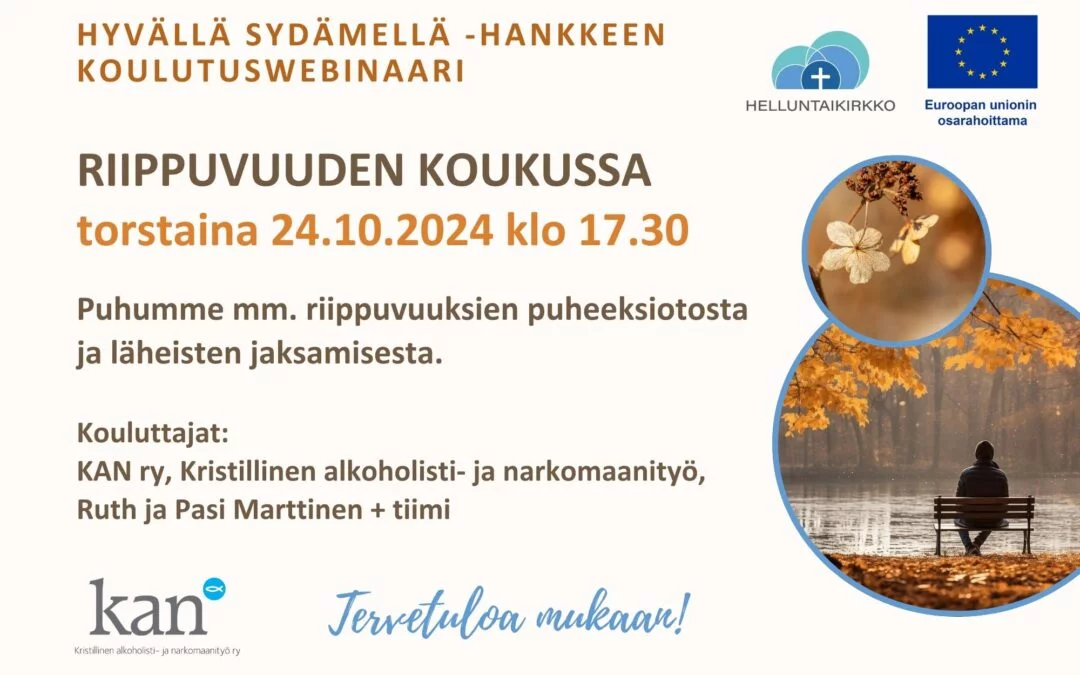 Riippuvuuden koukussa -koulutuswebinaari | Hyvällä sydämellä -hanke