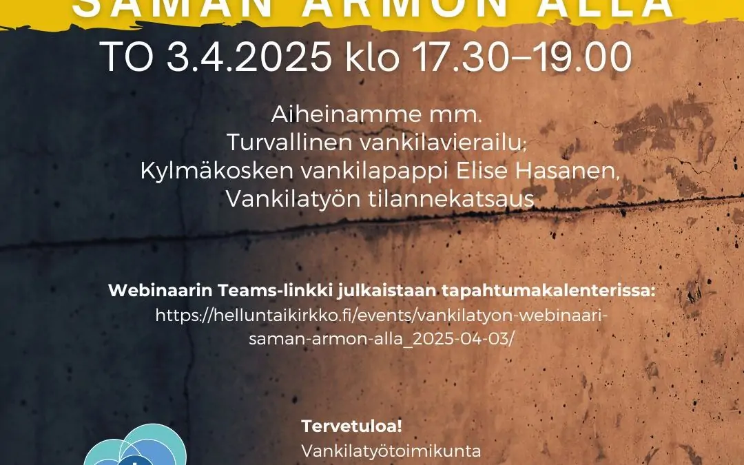 Vankilatyön webinaari – Saman armon alla