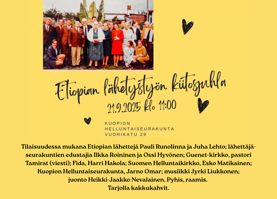 Etiopian lähetystyön kiitosjuhla
