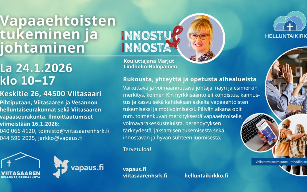 Innostu ja innosta – Vapaaehtoisten tukeminen ja johtaminen | Viitasaari